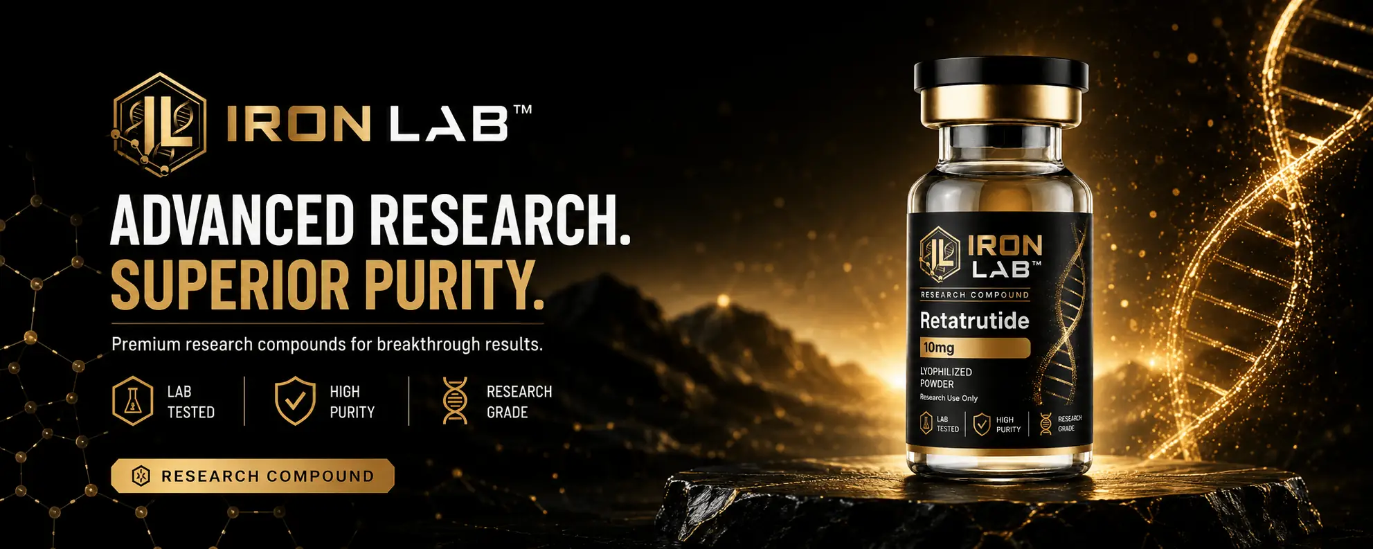 Iron Labs — Australian-owned research peptide supplier. Retatrutide, BPC-157, GHK-Cu and more dispatched same-day Australia-wide.