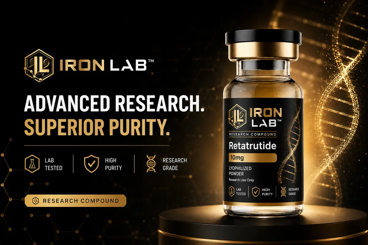 Iron Labs — Retatrutide and research peptides dispatched same-day Australia-wide. 99%+ HPLC-MS verified purity.
